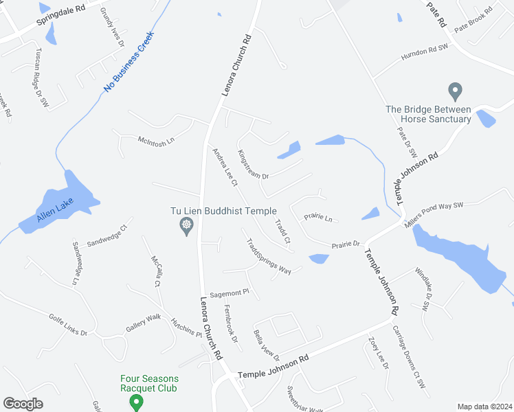 map of restaurants, bars, coffee shops, grocery stores, and more near 3490 Andrea Lee Court in Snellville