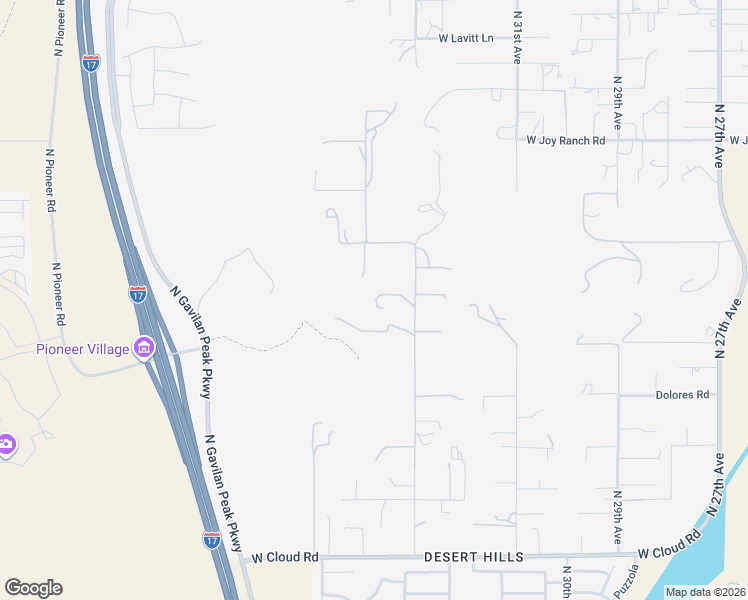 map of restaurants, bars, coffee shops, grocery stores, and more near 37154 North 33rd Avenue in New River