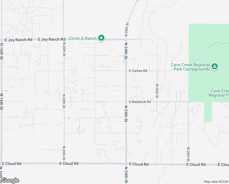 map of restaurants, bars, coffee shops, grocery stores, and more near 37106 North 24th Street in Phoenix