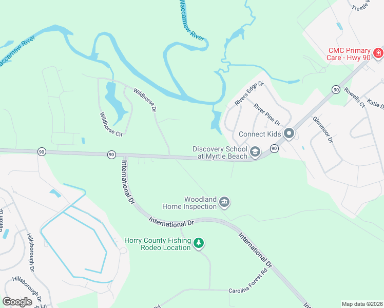 map of restaurants, bars, coffee shops, grocery stores, and more near 3715 South Carolina 90 in Conway