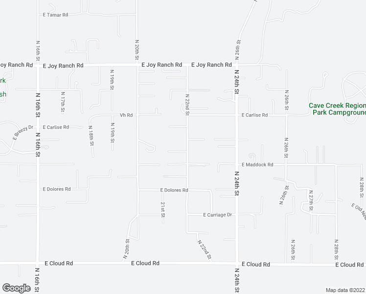 map of restaurants, bars, coffee shops, grocery stores, and more near 2140 East Chickasaw Drive in Phoenix
