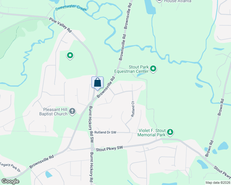 map of restaurants, bars, coffee shops, grocery stores, and more near 5507 Millers Creek Drive in Powder Springs