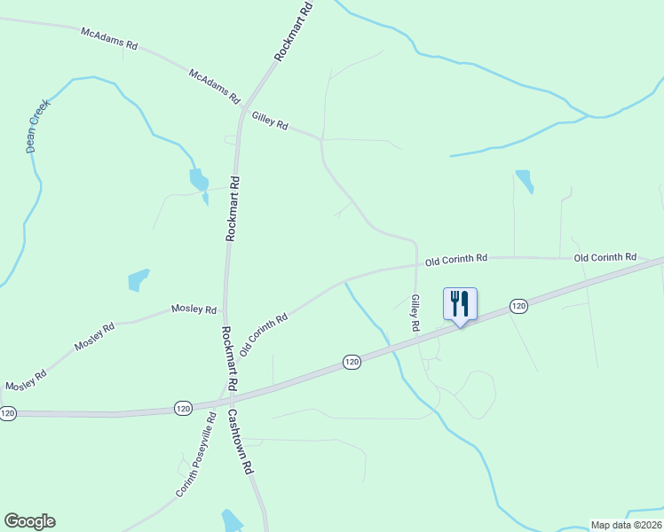 map of restaurants, bars, coffee shops, grocery stores, and more near 246 Old Corinth Road in Buchanan