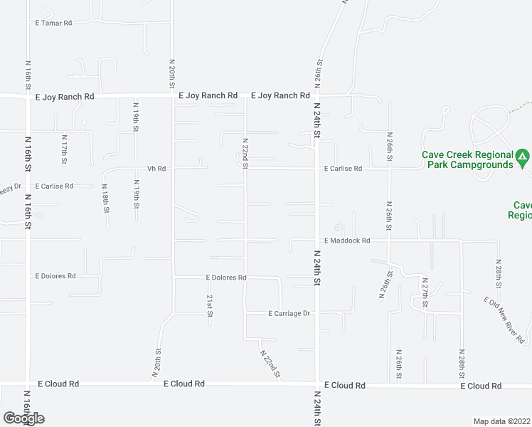 map of restaurants, bars, coffee shops, grocery stores, and more near 37122 North 22nd Street in Phoenix