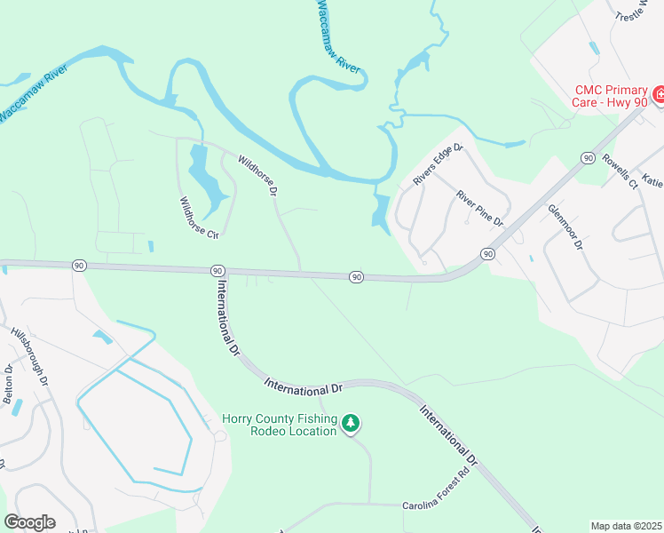 map of restaurants, bars, coffee shops, grocery stores, and more near 3715 South Carolina 90 in Conway