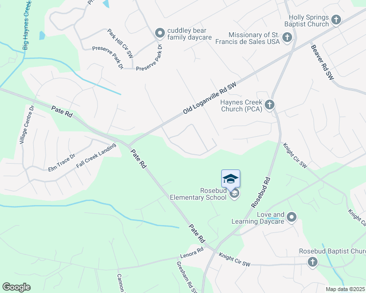 map of restaurants, bars, coffee shops, grocery stores, and more near 4022 Oak Field Drive in Loganville