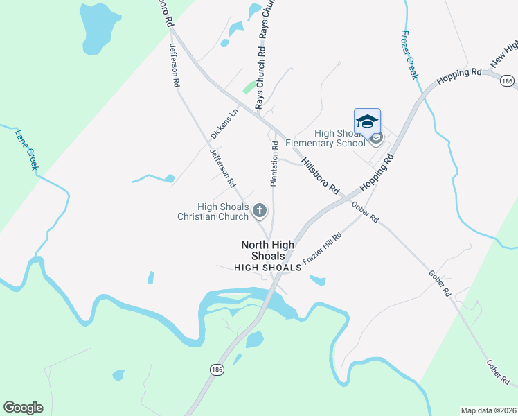 map of restaurants, bars, coffee shops, grocery stores, and more near 232 Jefferson Road in Bishop