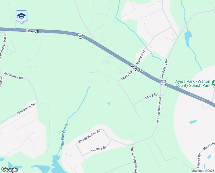 map of restaurants, bars, coffee shops, grocery stores, and more near 2386 Huntsman Path in Monroe