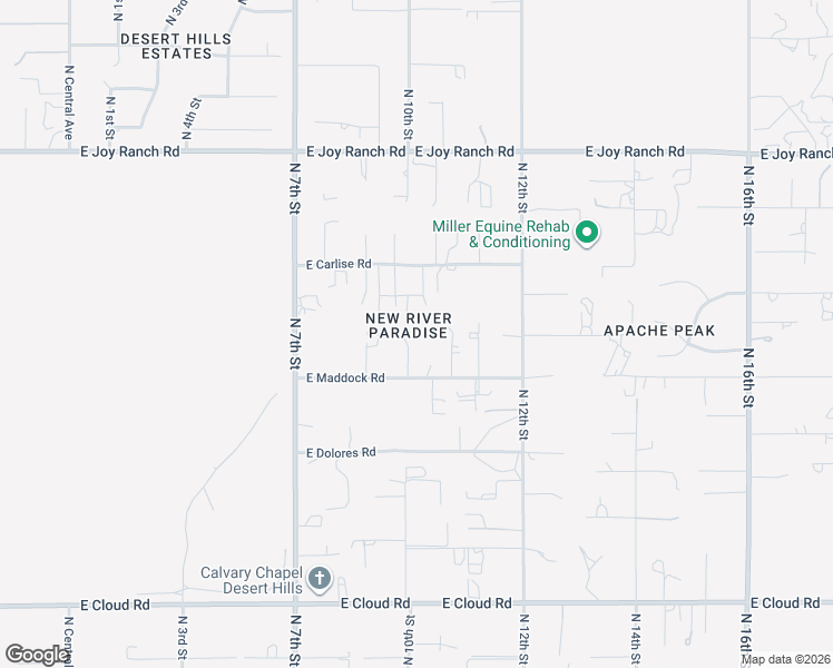 map of restaurants, bars, coffee shops, grocery stores, and more near 1012 East Maddock Road in Phoenix