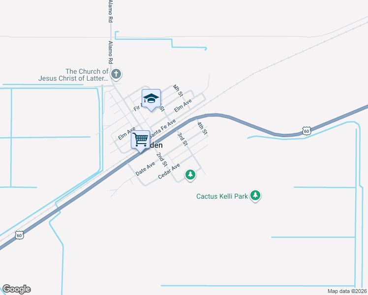 map of restaurants, bars, coffee shops, grocery stores, and more near 35322-35362 3rd St in Wenden