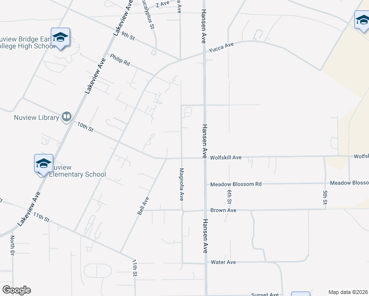 map of restaurants, bars, coffee shops, grocery stores, and more near 20550 Magnolia Avenue in Nuevo