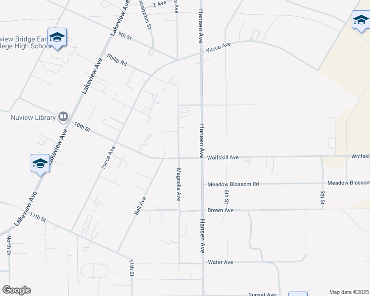 map of restaurants, bars, coffee shops, grocery stores, and more near 20550 Magnolia Avenue in Nuevo