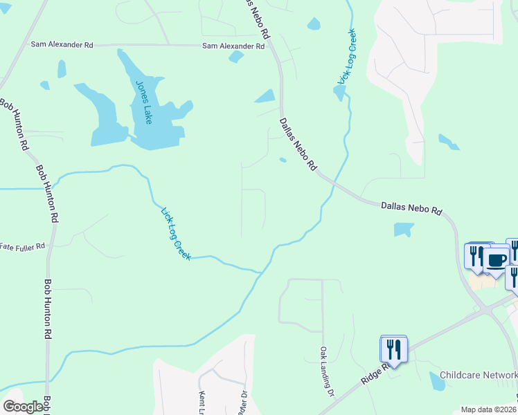 map of restaurants, bars, coffee shops, grocery stores, and more near 146 Flint Knoll in Douglasville