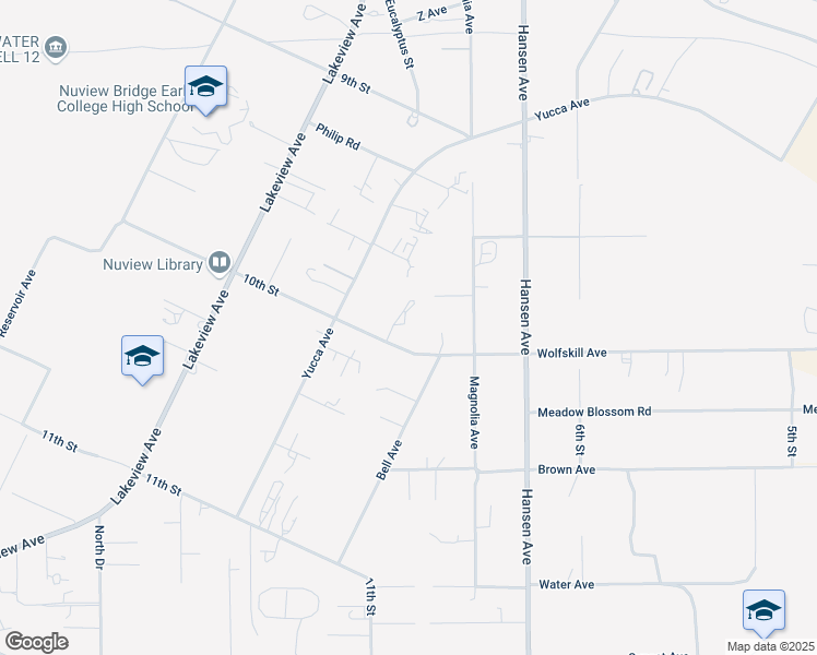 map of restaurants, bars, coffee shops, grocery stores, and more near 30920 10th Street in Nuevo