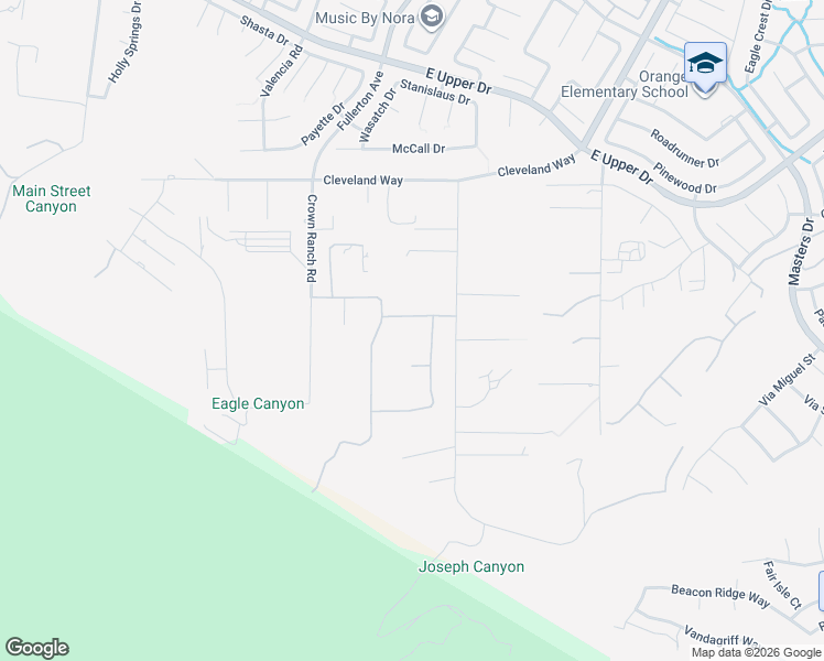 map of restaurants, bars, coffee shops, grocery stores, and more near 1043 Stowell Ranch Circle in Corona