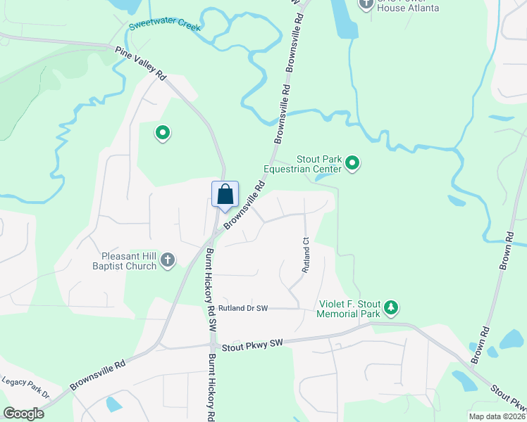 map of restaurants, bars, coffee shops, grocery stores, and more near 5505 Millers Creek Drive in Powder Springs