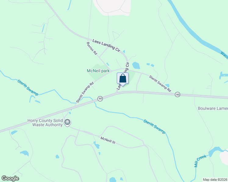 map of restaurants, bars, coffee shops, grocery stores, and more near 2080 South Carolina 90 in Conway