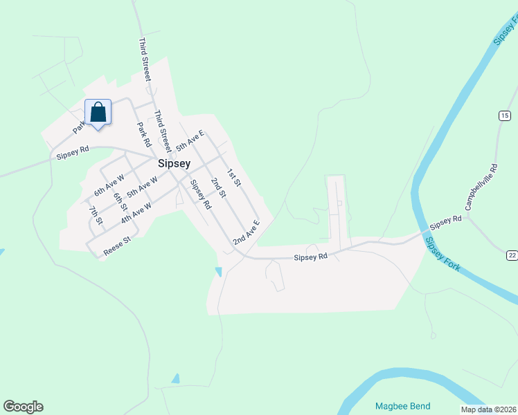 map of restaurants, bars, coffee shops, grocery stores, and more near 189 1st Street in Jasper