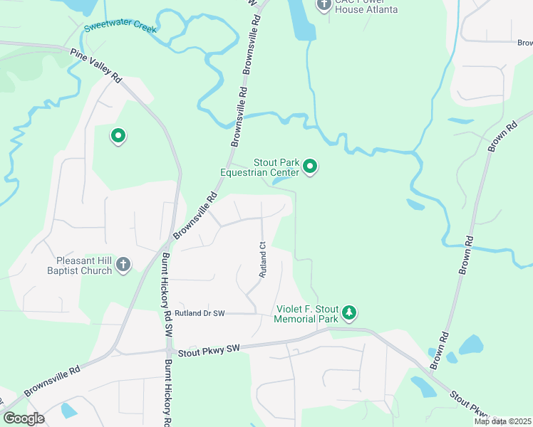 map of restaurants, bars, coffee shops, grocery stores, and more near 5817 Millers Pond Lane in Powder Springs
