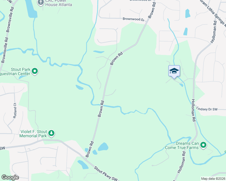 map of restaurants, bars, coffee shops, grocery stores, and more near Brown's Crossing Way in Cobb County