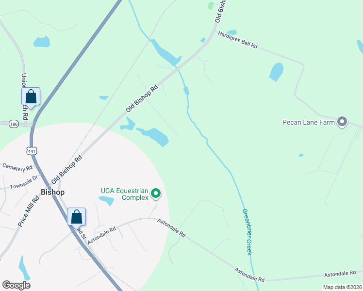 map of restaurants, bars, coffee shops, grocery stores, and more near 1372 Old Bishop Road in Bishop