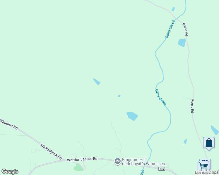 map of restaurants, bars, coffee shops, grocery stores, and more near 8156 Brantley Lane in Warrior