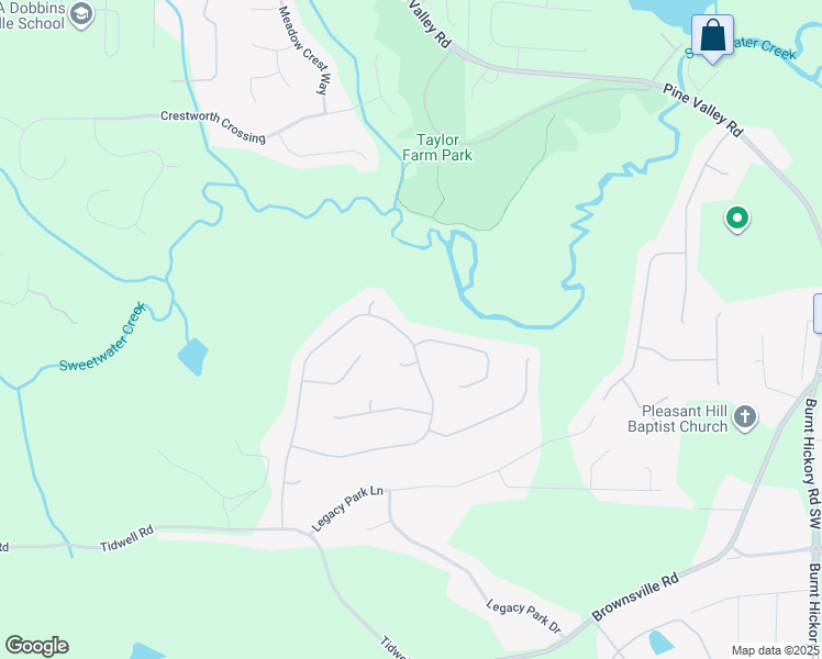map of restaurants, bars, coffee shops, grocery stores, and more near 693 Grandview Circle in Powder Springs