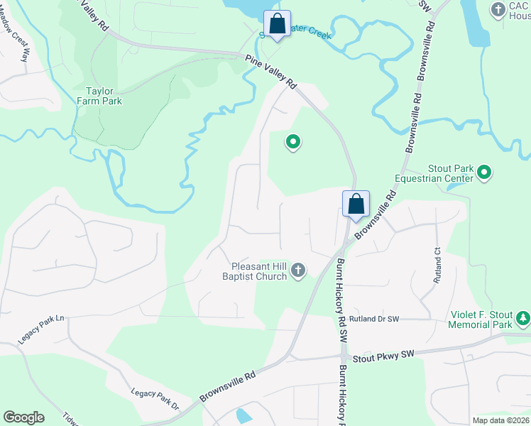 map of restaurants, bars, coffee shops, grocery stores, and more near 495 Winter Park Lane in Powder Springs