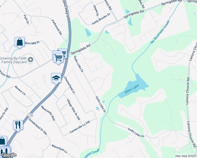 map of restaurants, bars, coffee shops, grocery stores, and more near 3226 Masters Pass Lane in Snellville