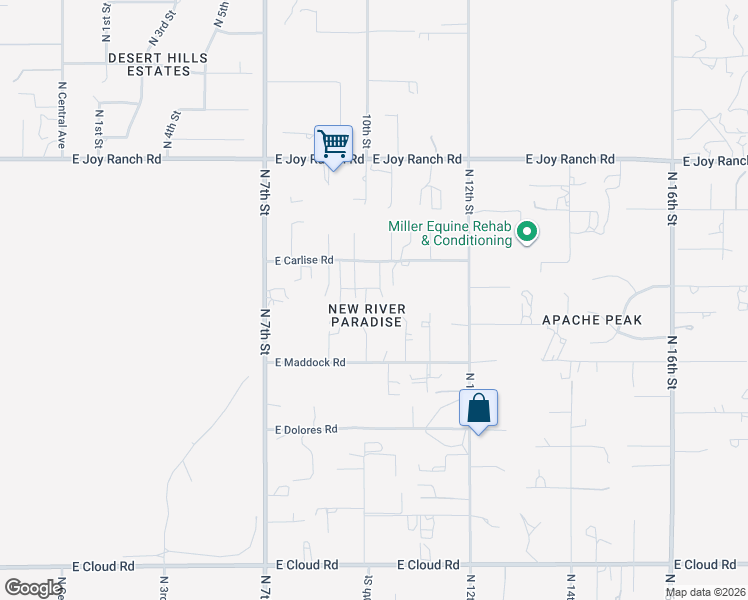 map of restaurants, bars, coffee shops, grocery stores, and more near 1009 East Carlise Road in Phoenix