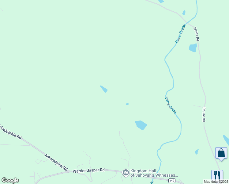 map of restaurants, bars, coffee shops, grocery stores, and more near in Warrior