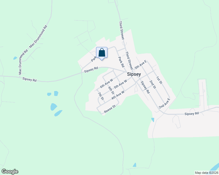 map of restaurants, bars, coffee shops, grocery stores, and more near 6th Street in Jasper