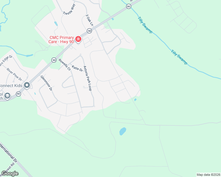map of restaurants, bars, coffee shops, grocery stores, and more near 3320 Candytuft Drive in Conway