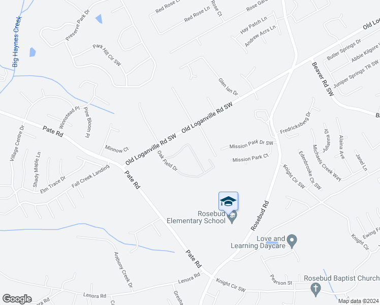 map of restaurants, bars, coffee shops, grocery stores, and more near 1826 Logan Ridge Circle in Loganville