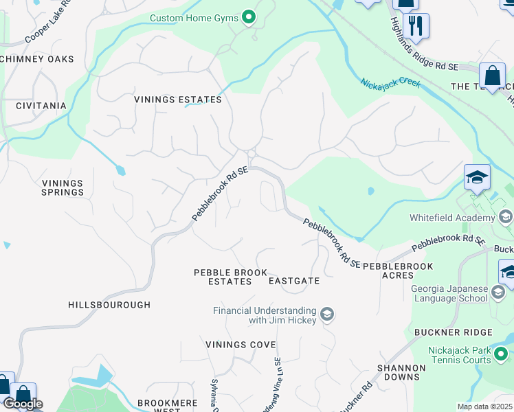 map of restaurants, bars, coffee shops, grocery stores, and more near 5299 Bluestone Circle in Mableton