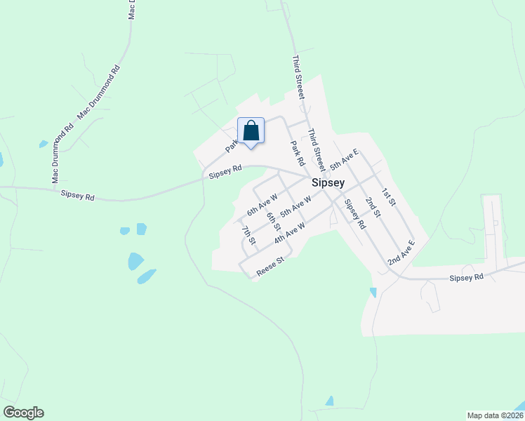 map of restaurants, bars, coffee shops, grocery stores, and more near 6th St in Jasper