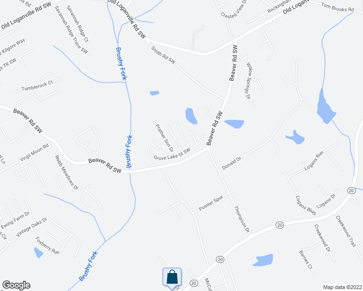 map of restaurants, bars, coffee shops, grocery stores, and more near 4432 Beaver Tree Street in Loganville