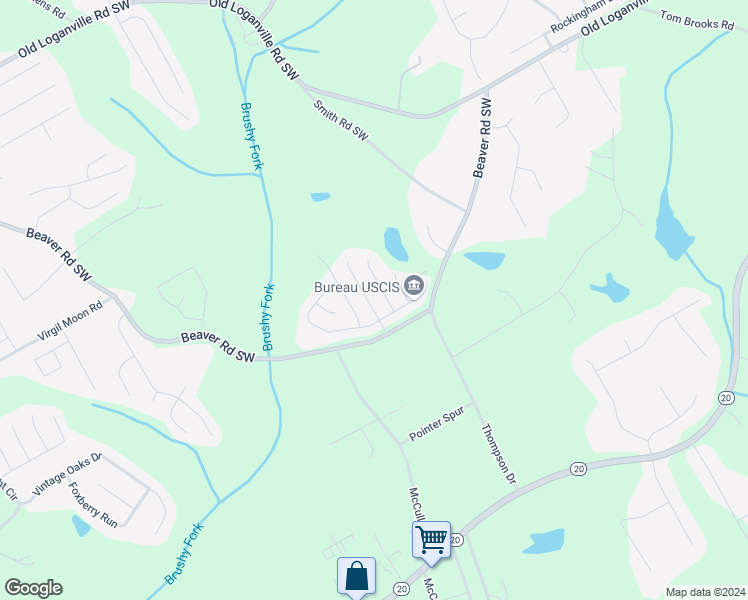 map of restaurants, bars, coffee shops, grocery stores, and more near 4422 Beaver Tree Street in Loganville