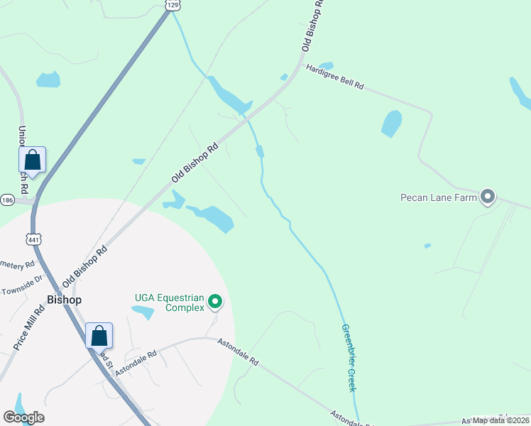 map of restaurants, bars, coffee shops, grocery stores, and more near 1414 Old Bishop Road in Bishop