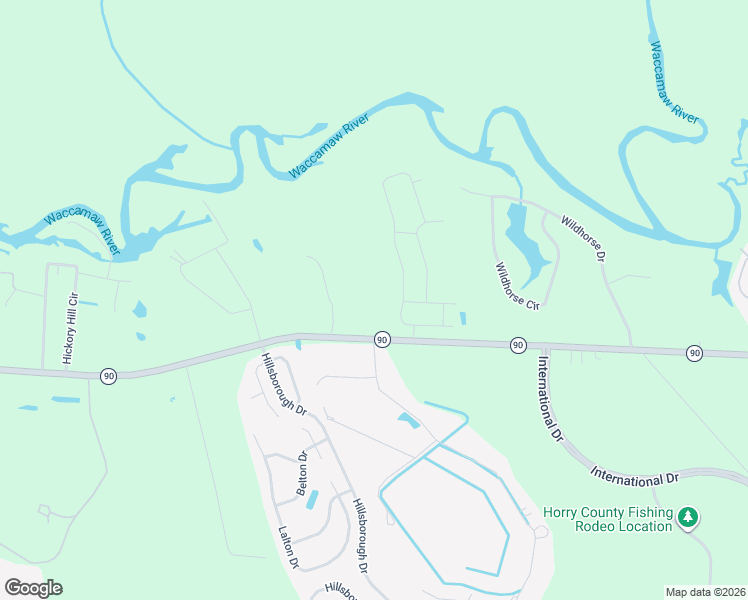 map of restaurants, bars, coffee shops, grocery stores, and more near 3355 South Carolina 90 in Conway
