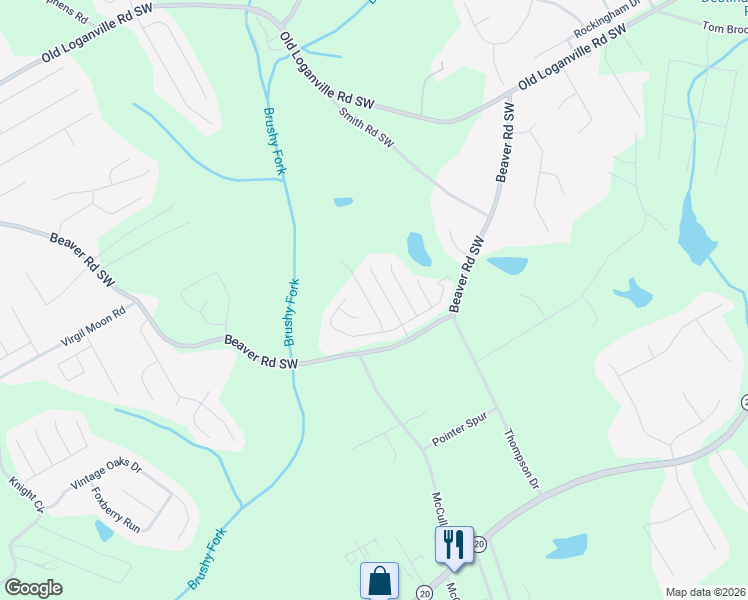 map of restaurants, bars, coffee shops, grocery stores, and more near 4390 Prather Son Drive in Loganville
