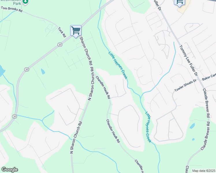 map of restaurants, bars, coffee shops, grocery stores, and more near 955 Chandler Haulk Road in Loganville