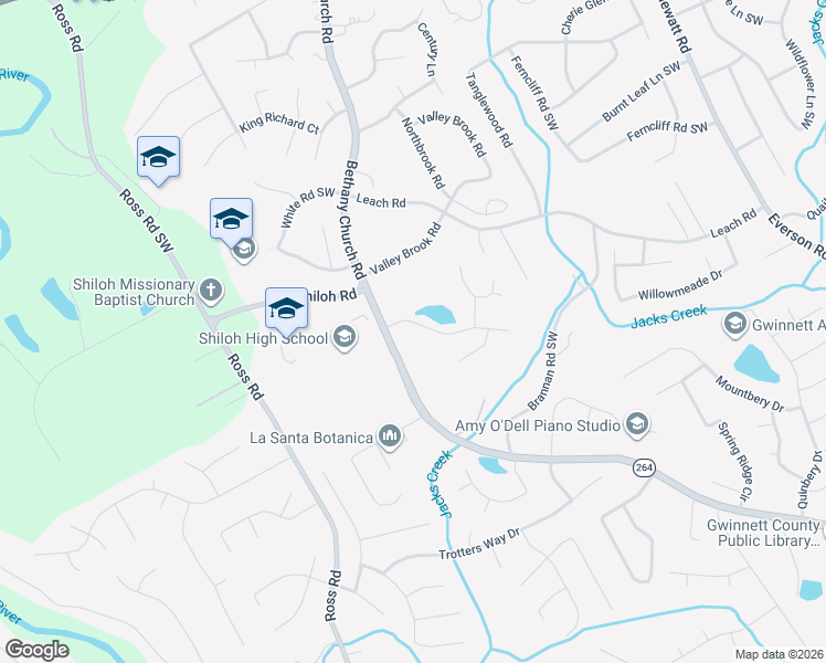 map of restaurants, bars, coffee shops, grocery stores, and more near 4180 Na Ah Tee Trail in Snellville