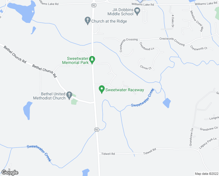map of restaurants, bars, coffee shops, grocery stores, and more near 146 Ritchfield Drive in Powder Springs