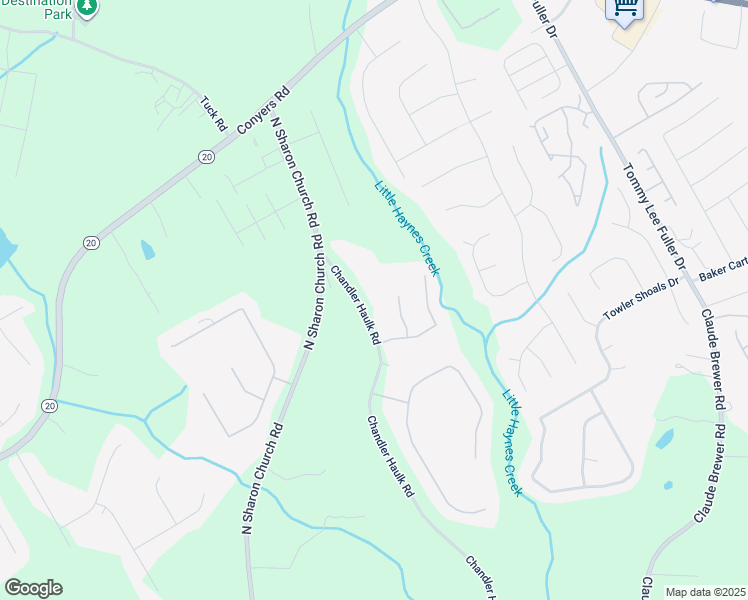 map of restaurants, bars, coffee shops, grocery stores, and more near 955 Chandler Haulk Road in Loganville