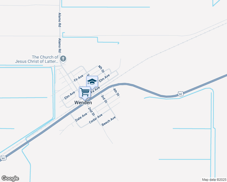 map of restaurants, bars, coffee shops, grocery stores, and more near 71121-71213 Date Street in Wenden