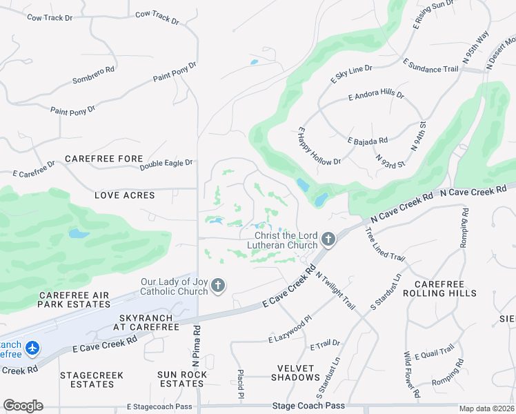 map of restaurants, bars, coffee shops, grocery stores, and more near 37080 North Cave Creek Road in Scottsdale