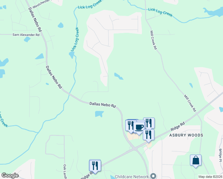 map of restaurants, bars, coffee shops, grocery stores, and more near 152 Glenn Eagles Way in Hiram