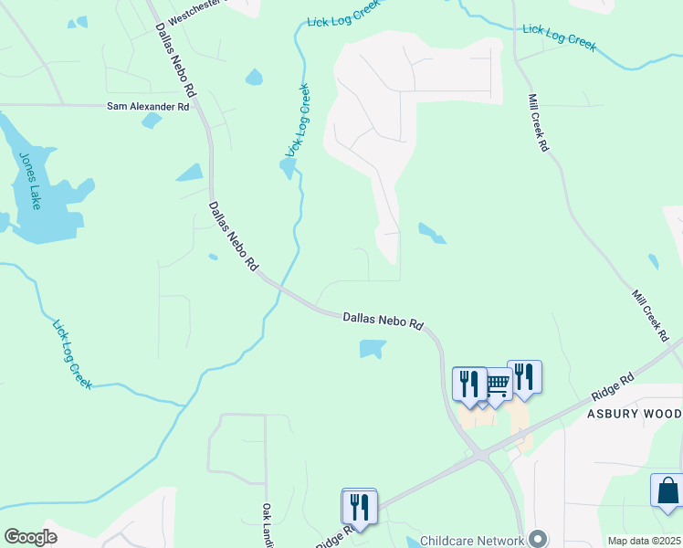 map of restaurants, bars, coffee shops, grocery stores, and more near 57 Glenn Eagles Way in Hiram