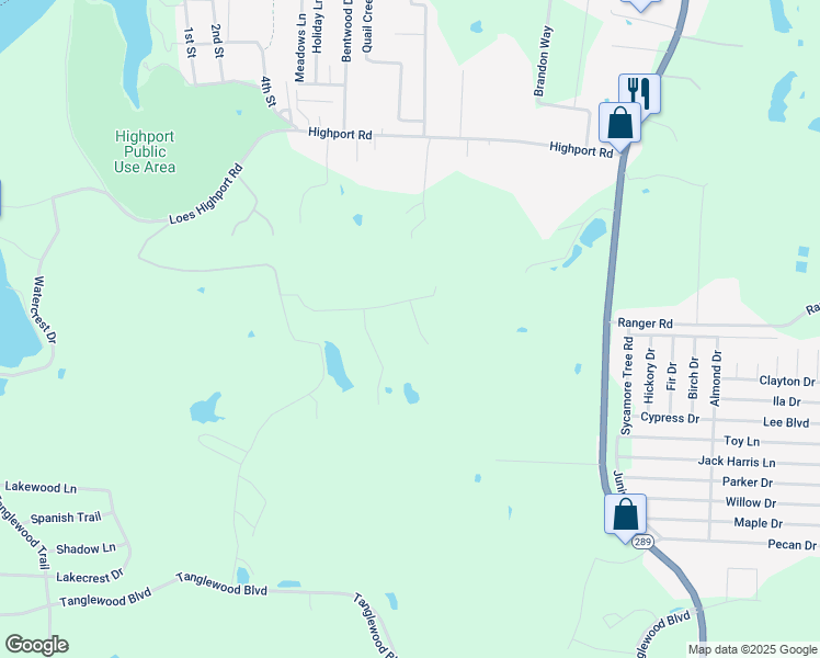 map of restaurants, bars, coffee shops, grocery stores, and more near 14 Bob Jones Court in Pottsboro